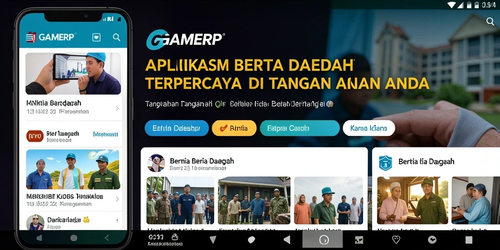 Antarmuka sederhana dan informatif dari aplikasi GAMERP.