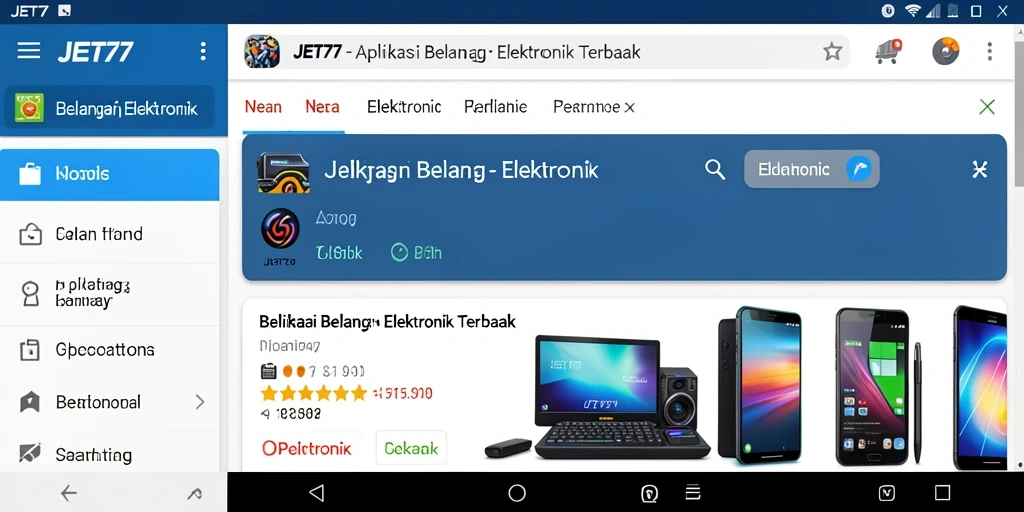 Antarmuka pengguna modern dan mudah digunakan di aplikasi JET77.