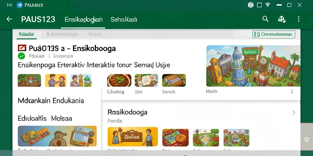 Tampilan antarmuka PAUS123 yang menarik dan informatif.