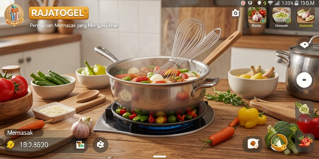 Antarmuka menarik RAJATOGEL saat memasak hidangan lezat.