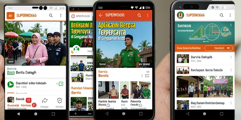Tampilan antarmuka SUPERWD666 menampilkan berita daerah yang informatif.