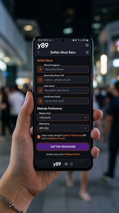 Cara Registrasi Akun Baru di y89 dengan Mudah